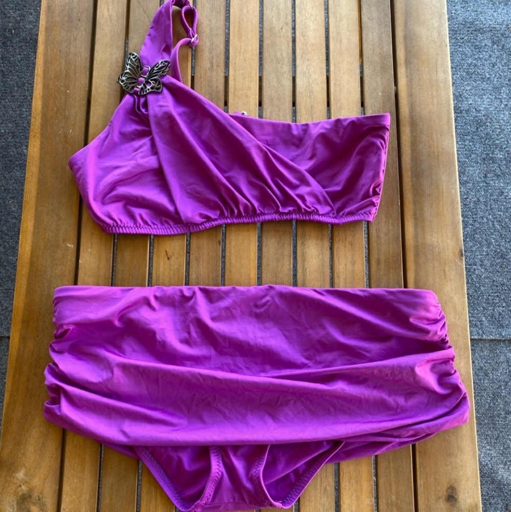 BECCA  ORCHID BUTTERFLY BIKINI SIZE M